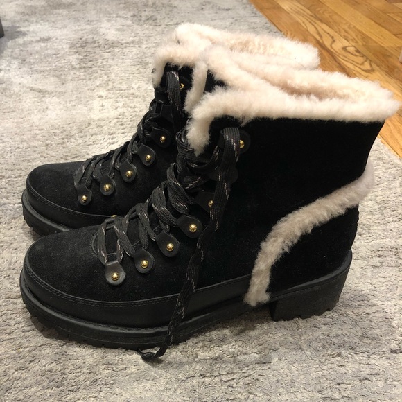 tory burch cooper shearling boot